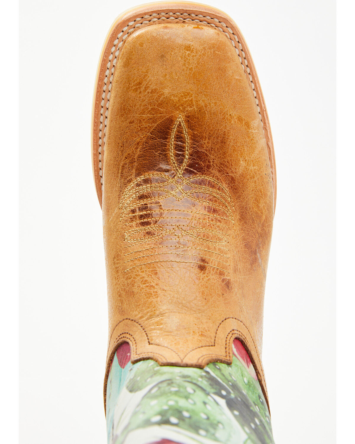 Tin Haul Women's Cactilicious Looking Sharp Sole Western Boots - Broad Square Toe