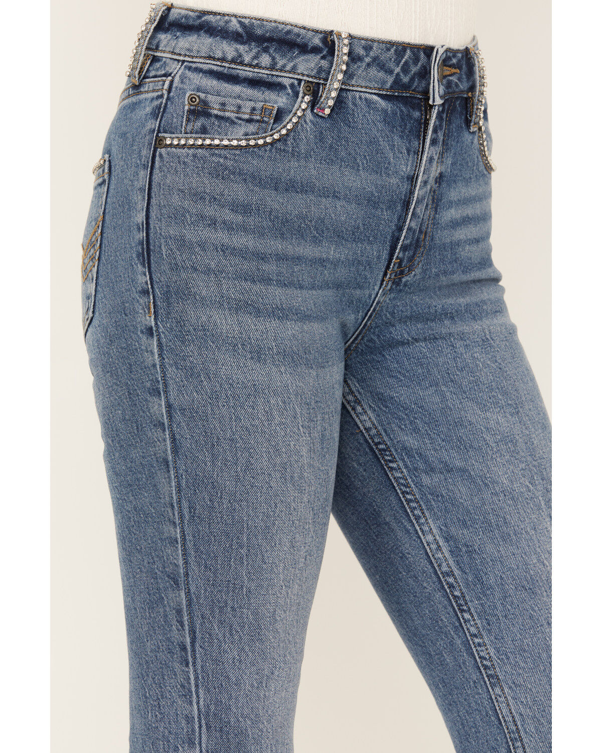 Idyllwind Women's Foxwood High Risin' Rhinestone Flare Jeans
