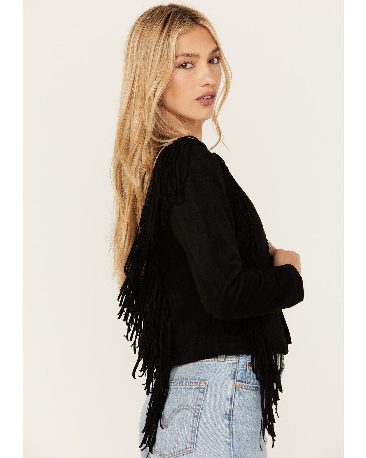 Shyanne Women's Faux Suede Fringe Jacket