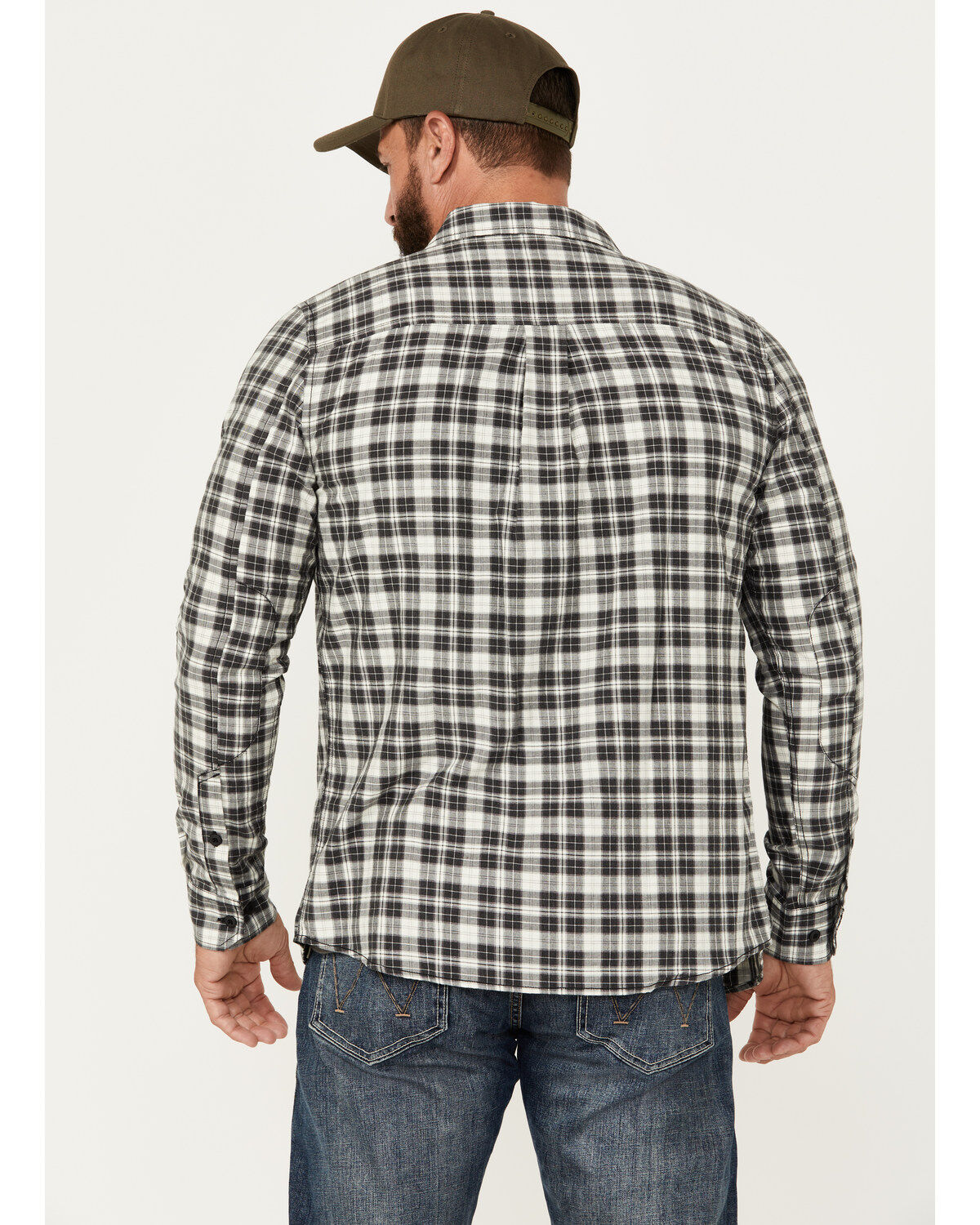 Brothers and Sons Men's Custer Herringbone Long Sleeve Button-Down Shirt