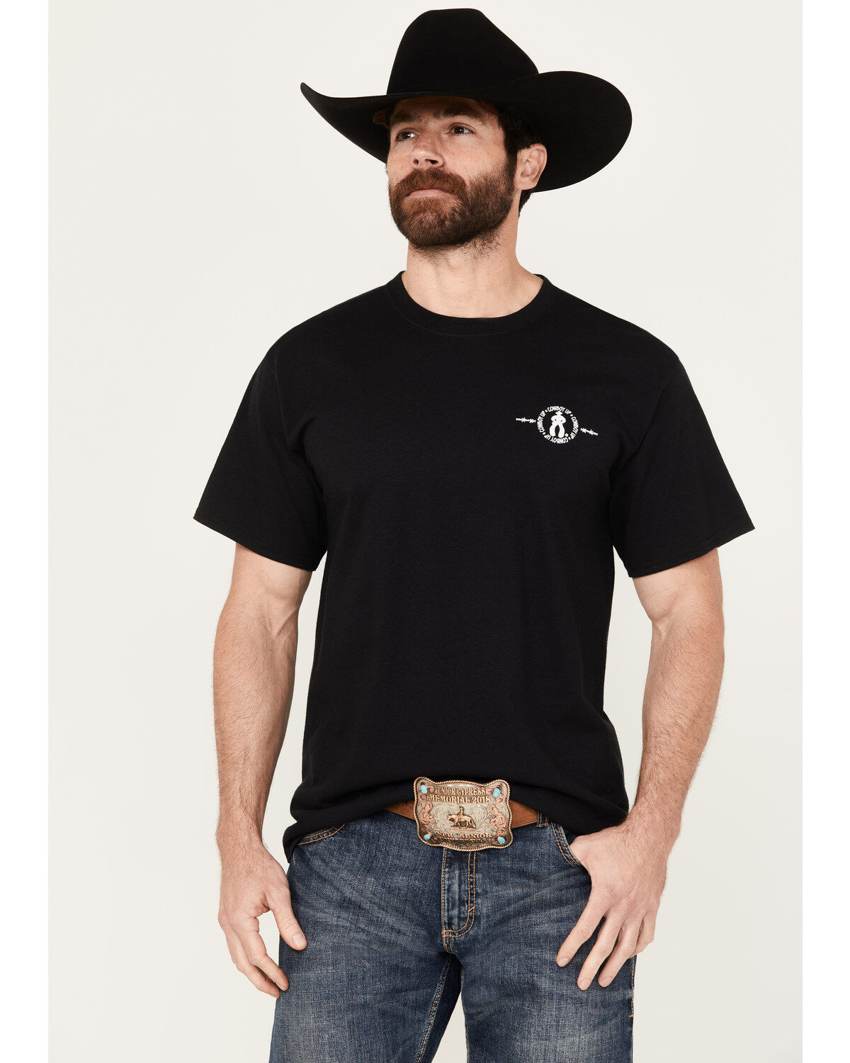 Cowboy Up Men's Live & Die by the Saddle Short Sleeve Graphic T-Shirt