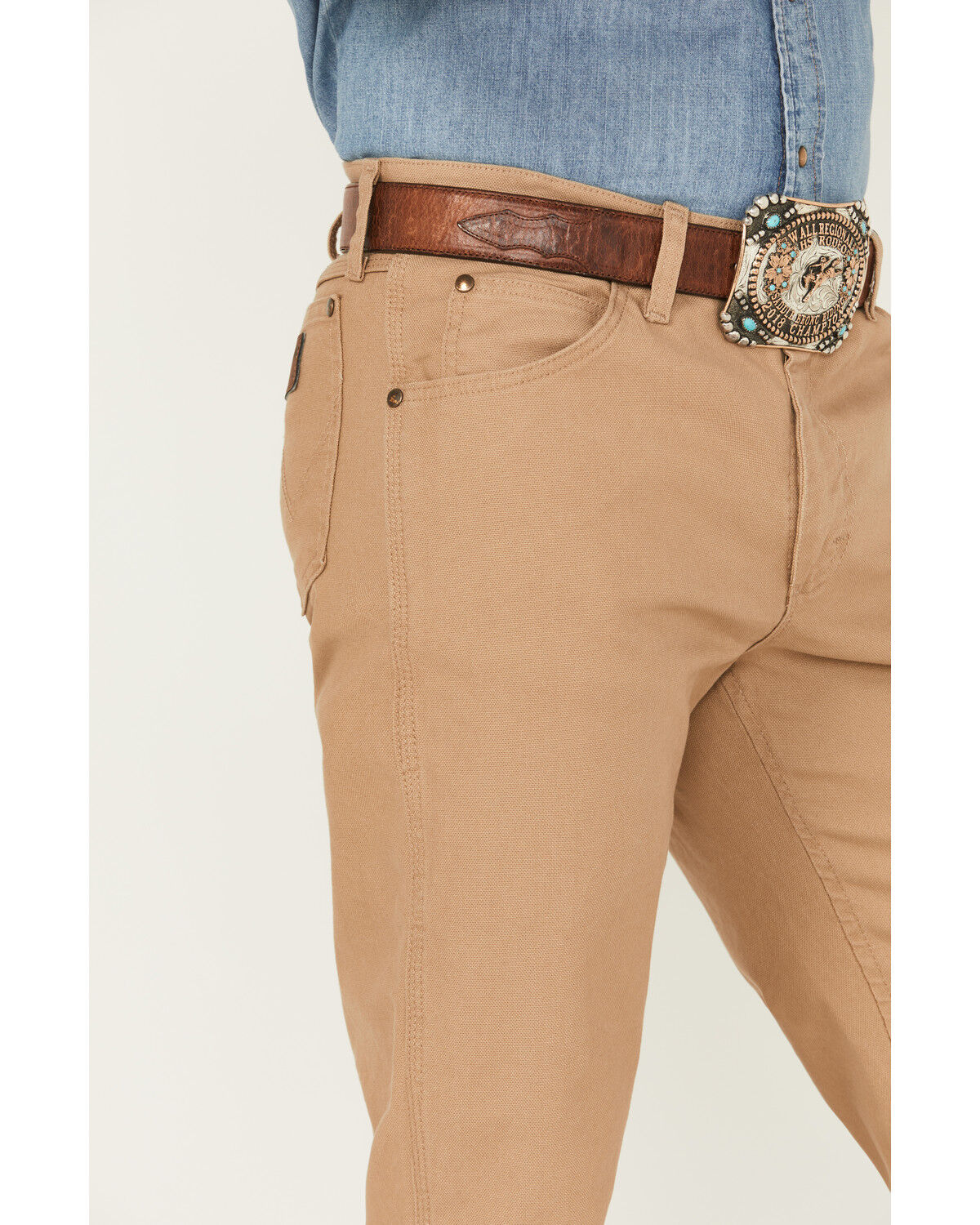 Wrangler Men's Tough Comfort Regular Fit Stretch Canvas Pants
