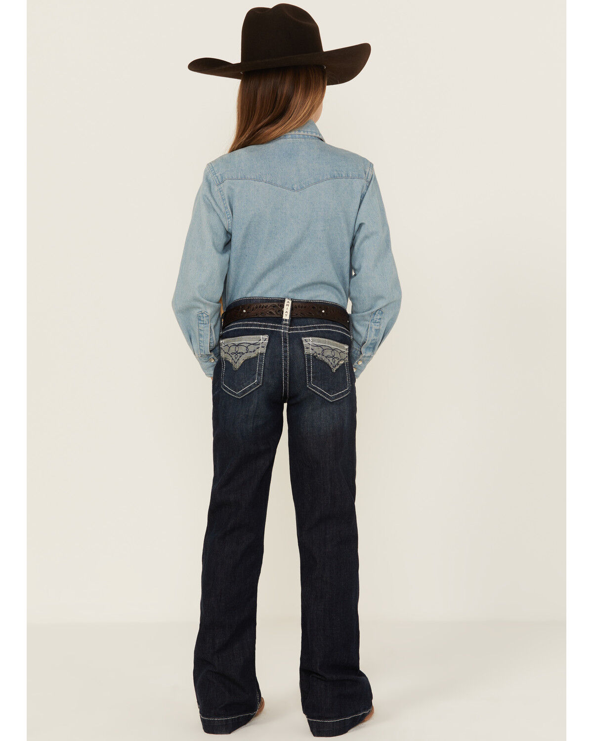 Ariat Girls' Dark Wash Tyra Trouser Stretch Denim Jeans