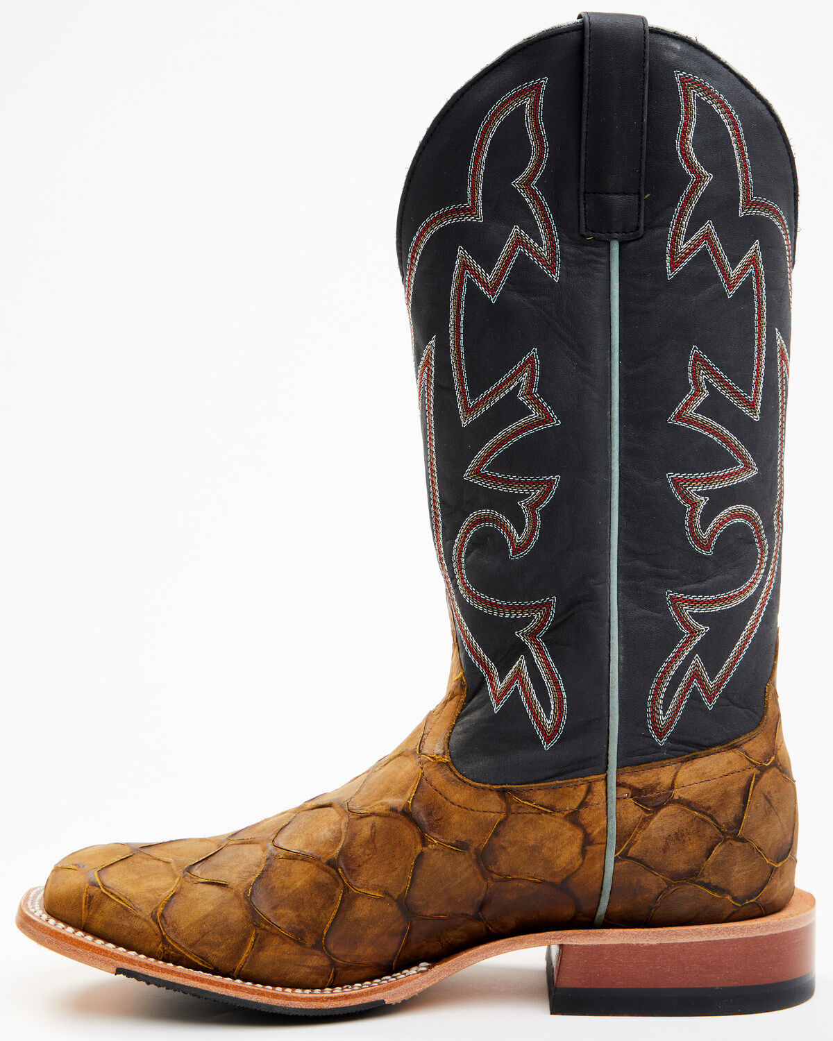 Horse Power Men's Honey Filet Of Fish Print Western Boots - Square Toe