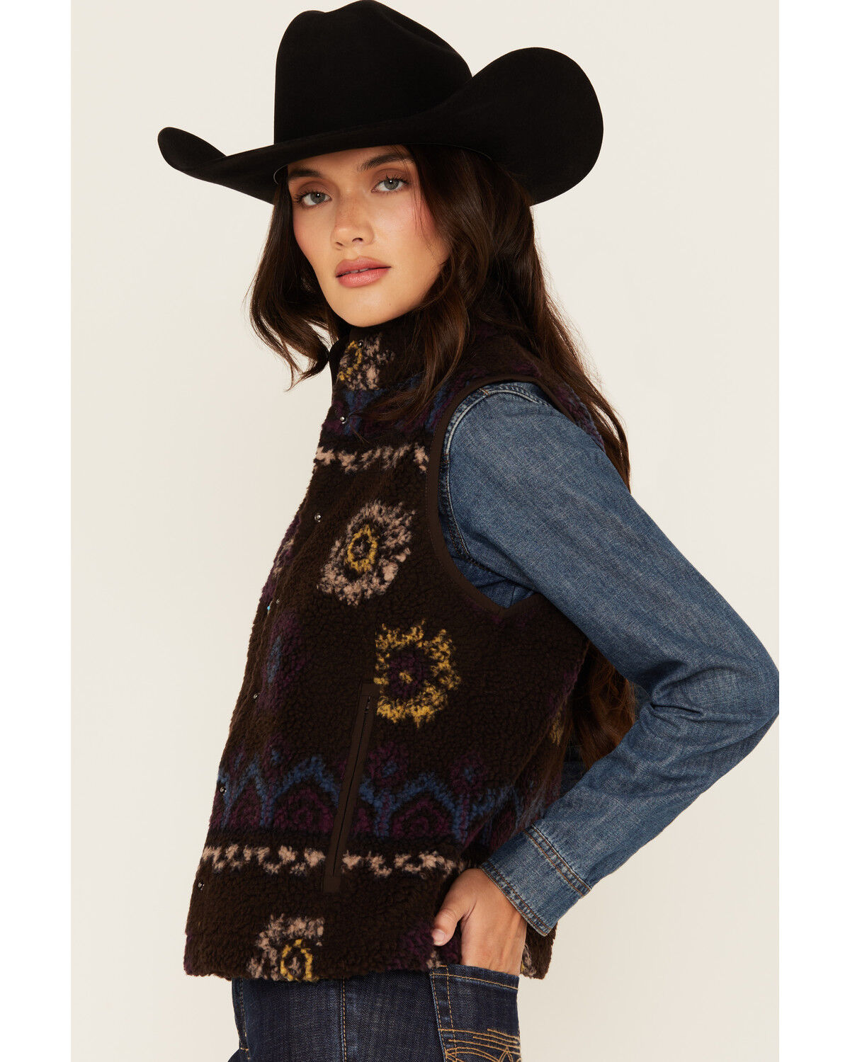 Shyanne Women's Printed Sherpa Vest