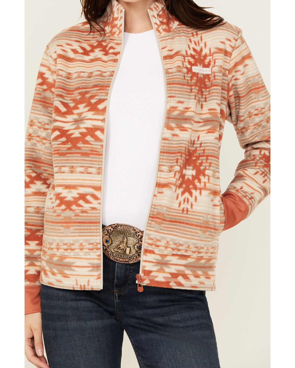 Cinch Women's Southwestern Print Fleece Long Sleeve Jacket