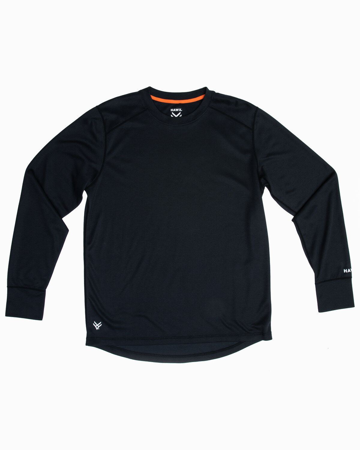 Hawx Men's Black Mid-Weight Base Layer Thermal Long Sleeve Work Shirt - Tall