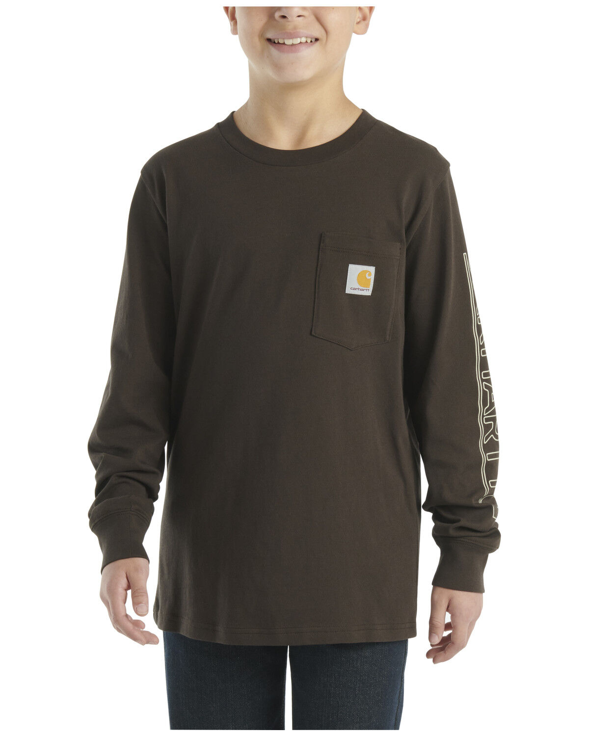 Carhartt Boys' Mustang Logo Print Long Sleeve Graphic Shirt