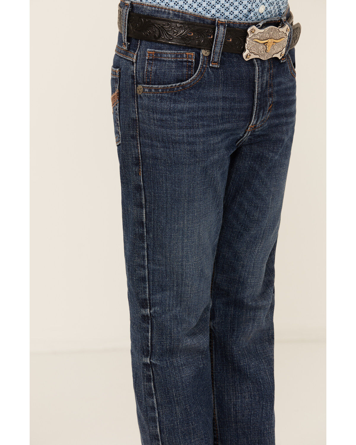 Wrangler 20X Little Boys' Barksdale Dark Wash Vintage Bootcut Stretch Denim Jeans