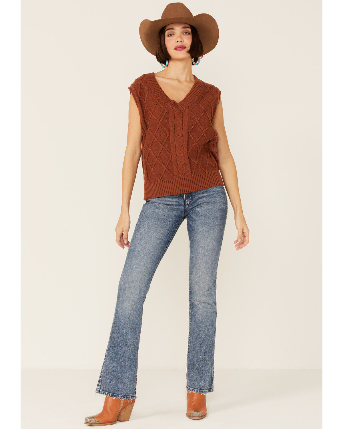 Callahan Women's Crème Cable Pullover Chelle Vest