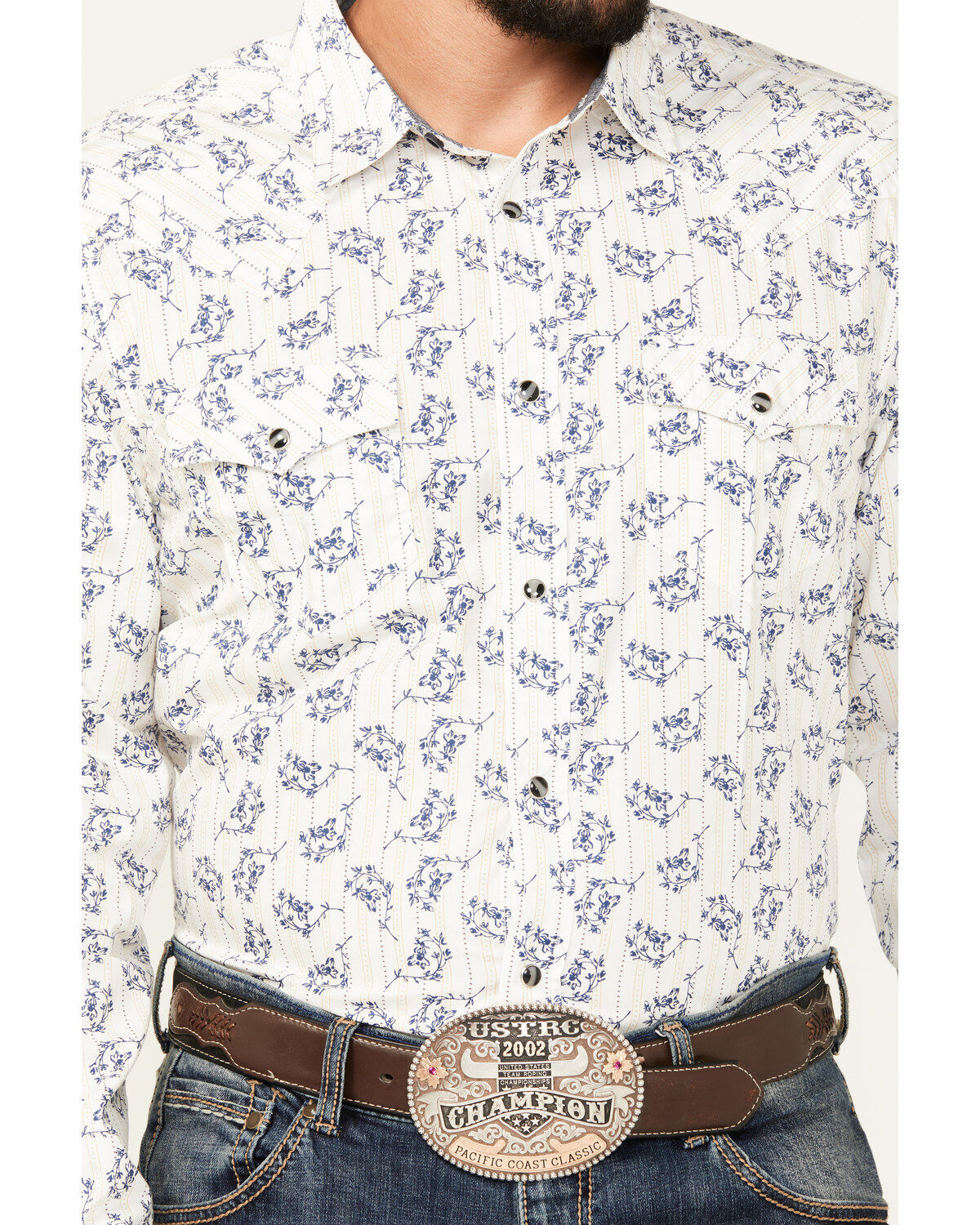 Cody James Men's Axle Floral Print Long Sleeve Snap Western Shirt