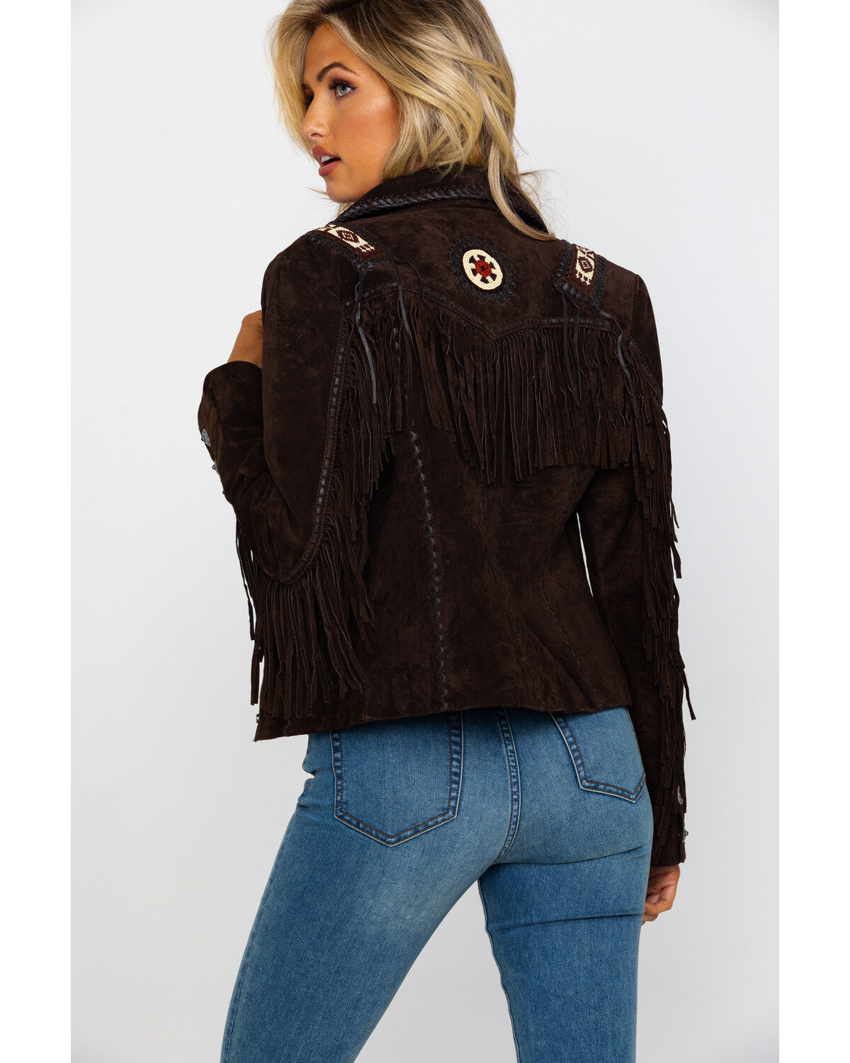 Scully Women's Boar Suede Beaded Fringe Jacket