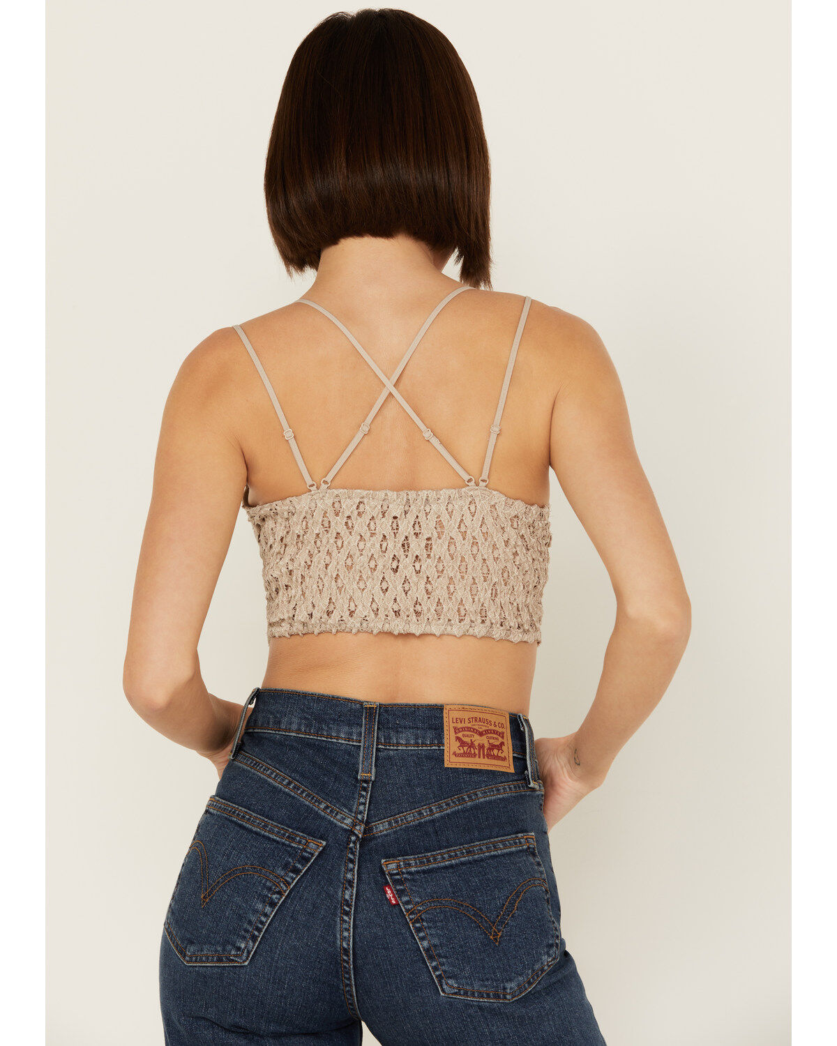 Wishlist Women's Strappy Lace Applique Scallop Lace Bralette