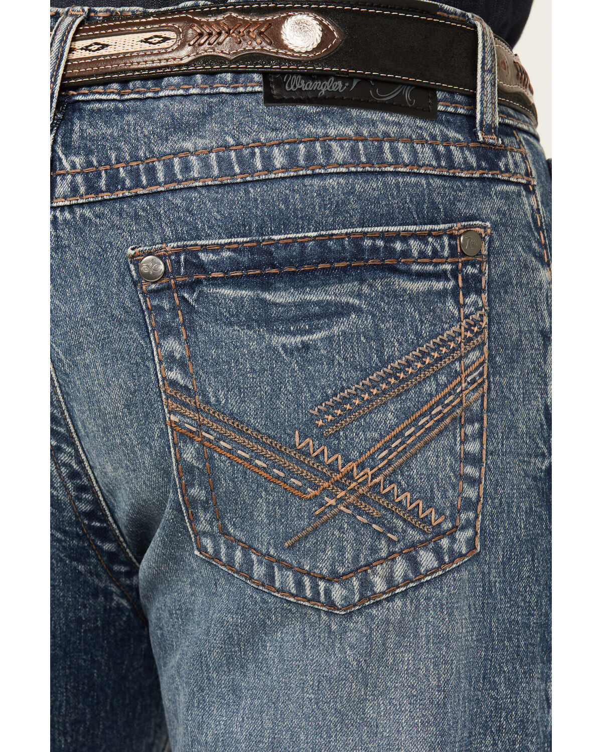 Rock 47 by Wrangler Men's Fool Hearted Dark Wash Slim Straight Stretch Jeans