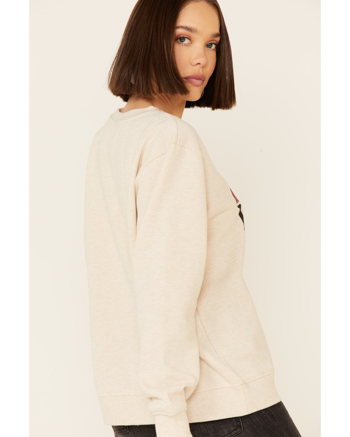 Ariat Women's Heather Oatmeal Western Vibes Graphic Long Sleeve Top