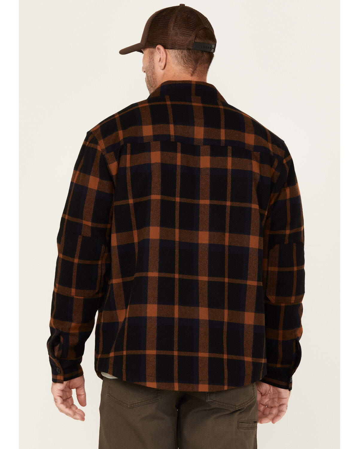 Lucky Brand Workwear Men's Sherpa Lined Insulated Flannel Work Shirt Jacket