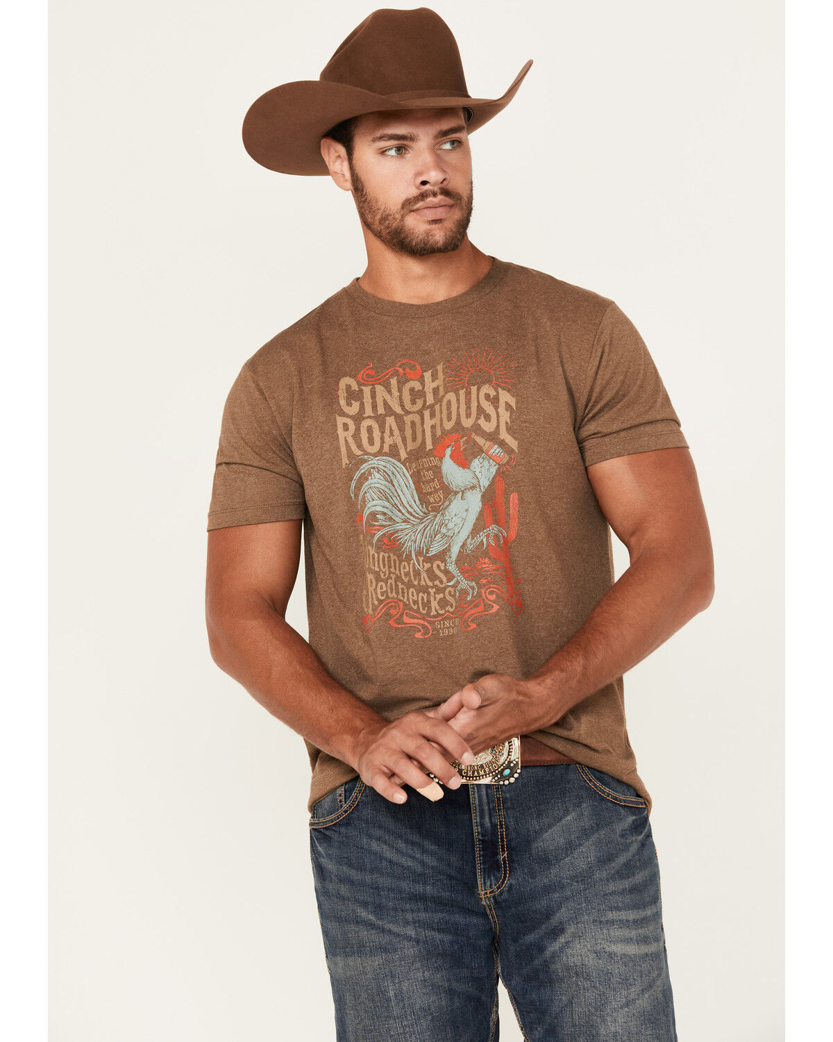 Cinch Men's Roadhouse Rooster Short Sleeve Graphic T-Shirt