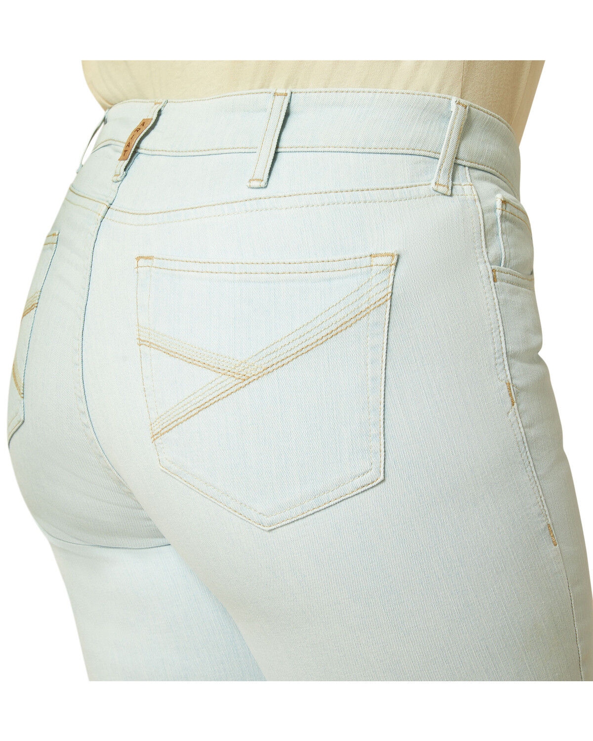 Ariat Women's R.E.A.L. Jordyn Light Wash Perfect Rise Trouser Stretch Denim Jeans - Plus