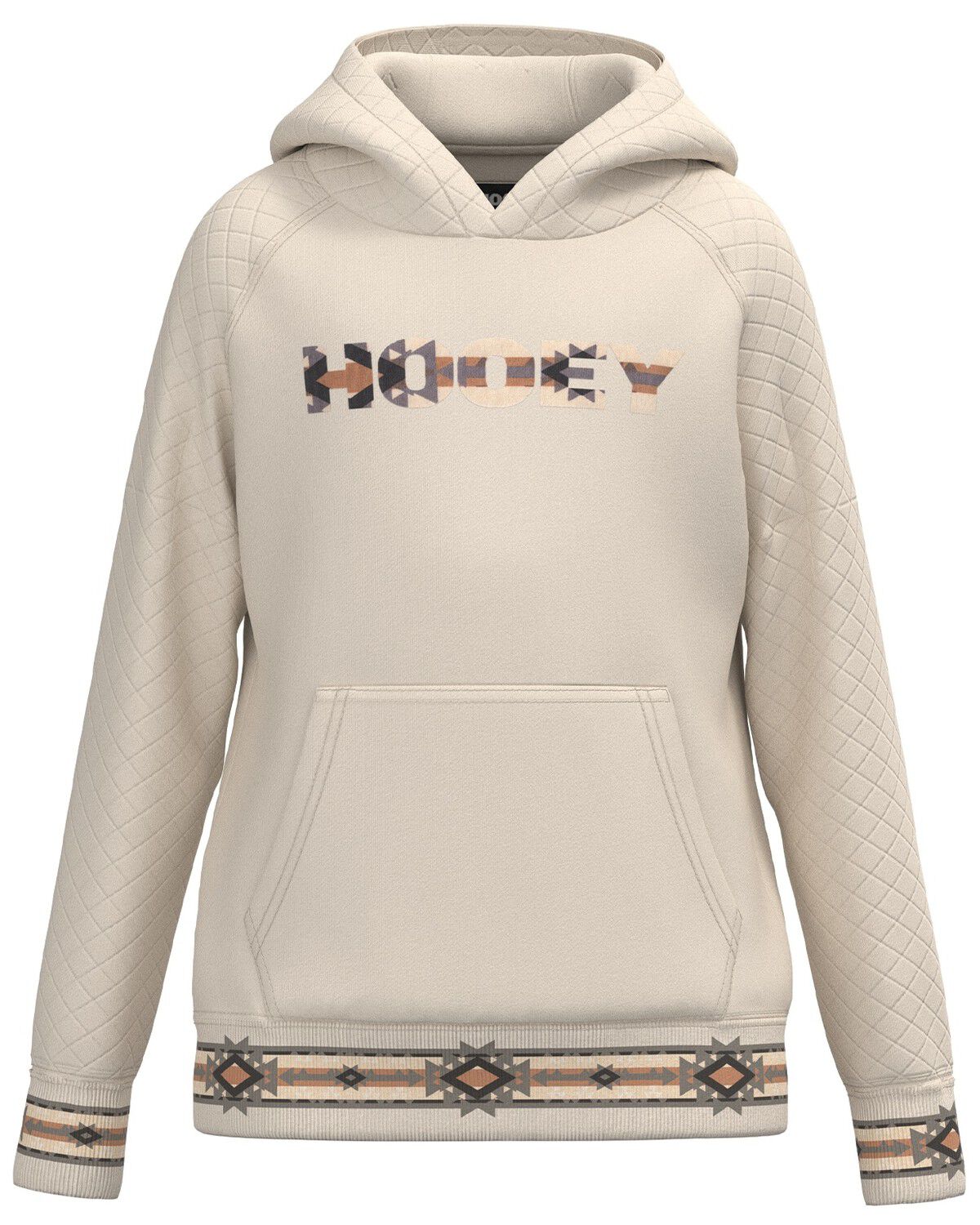 Hooey Girls' Logo Southwestern Print Hoodie