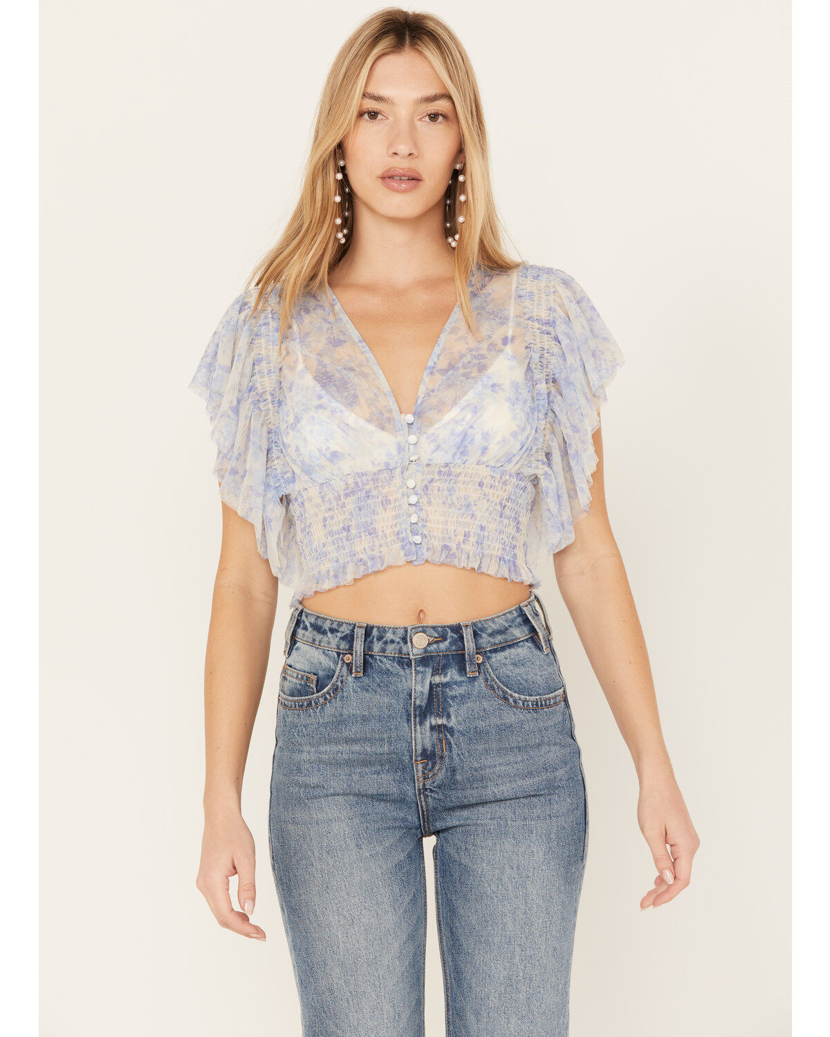 Free People Women's Sugar Mesh Blouse