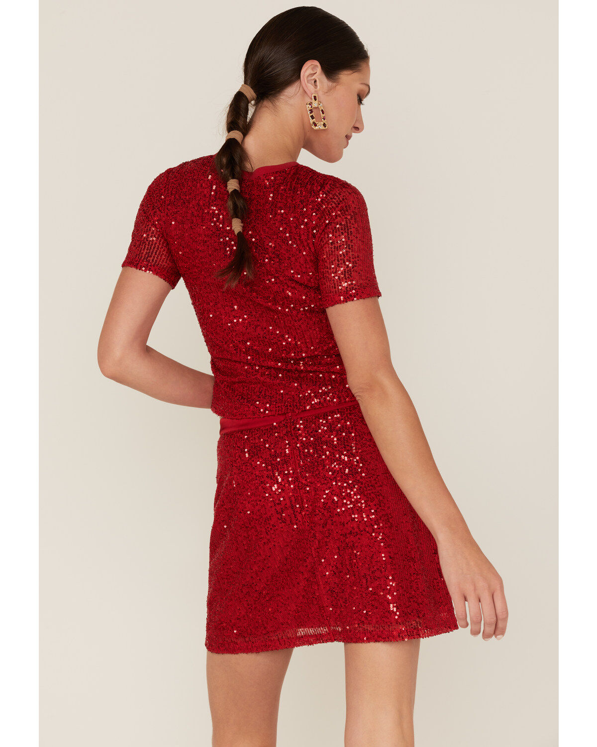 Band of the Free Women's The Lovers Sequin Short Sleeve Top