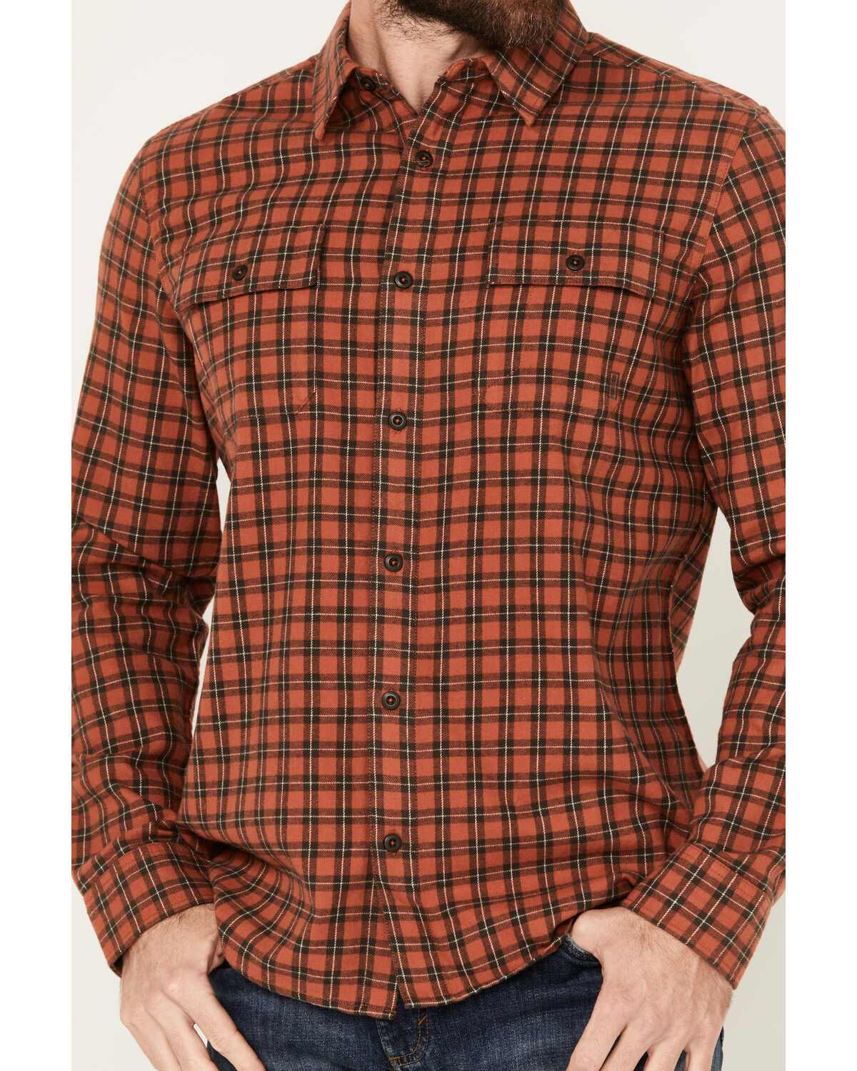 Brothers and Sons Men's Borden Everyday Plaid Print Long Sleeve Button Down Flannel Shirt