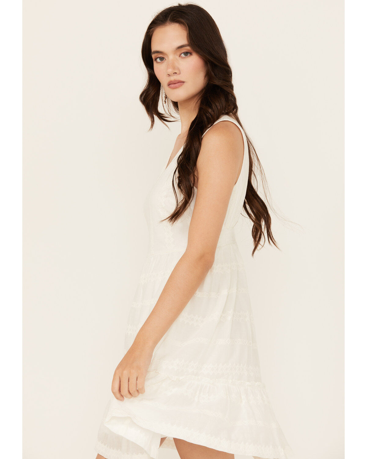 Shyanne Women's Embroidered Sleeveless Mini Dress