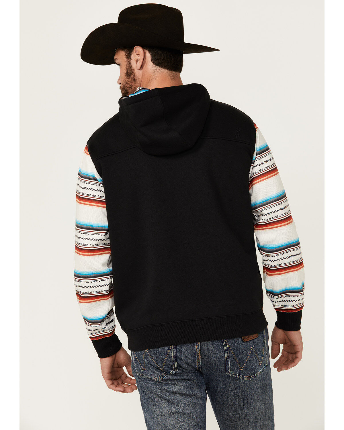 Hooey Men's Legendary Serape Sleeve Hooded Sweatshirt