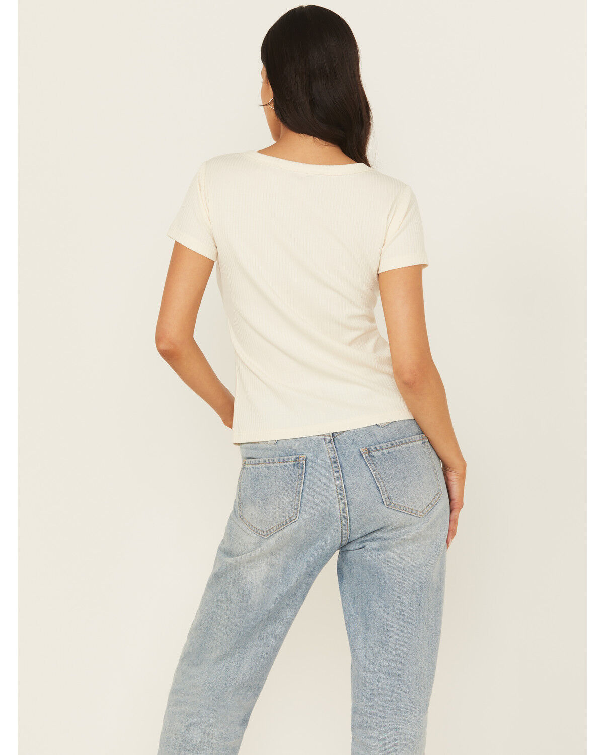 Shyanne Women's Studded Rib Knit V-Neck Top