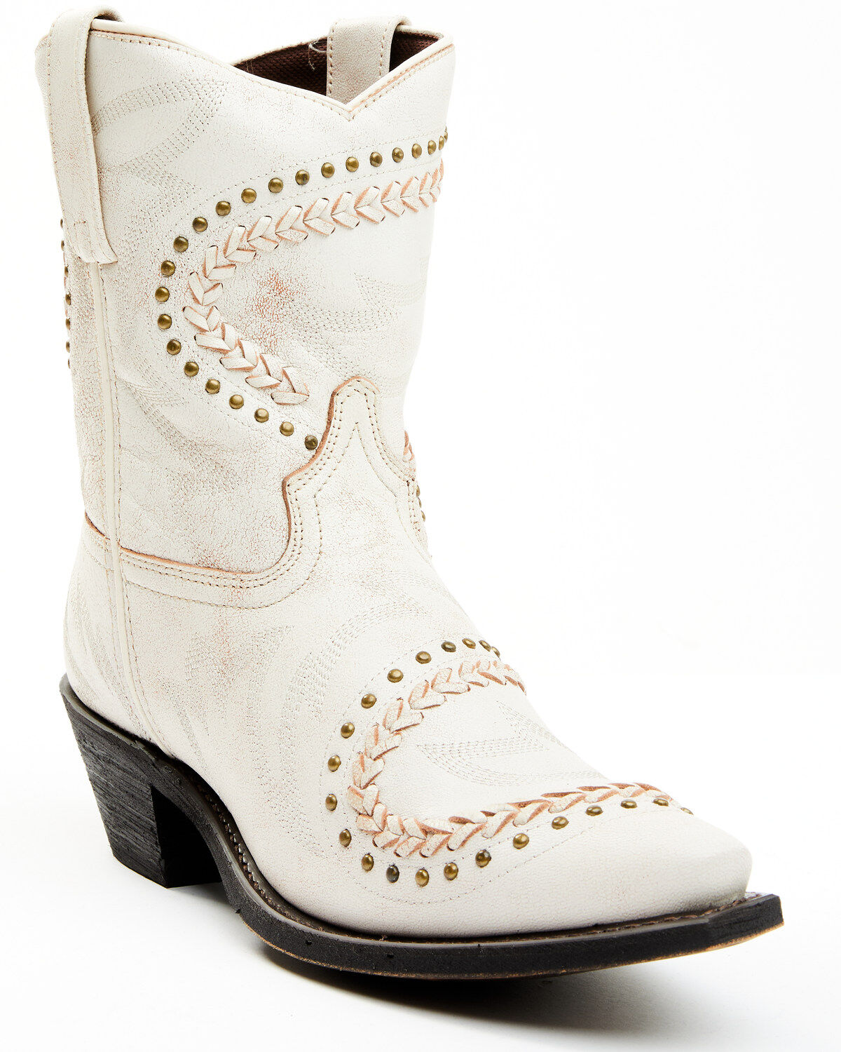 Laredo Women's Bone Embellished Booties - Snip Toe