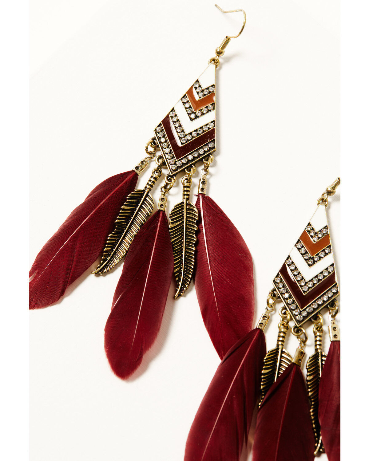 Shyanne Women's Desert Rose Antique Feather Earrings