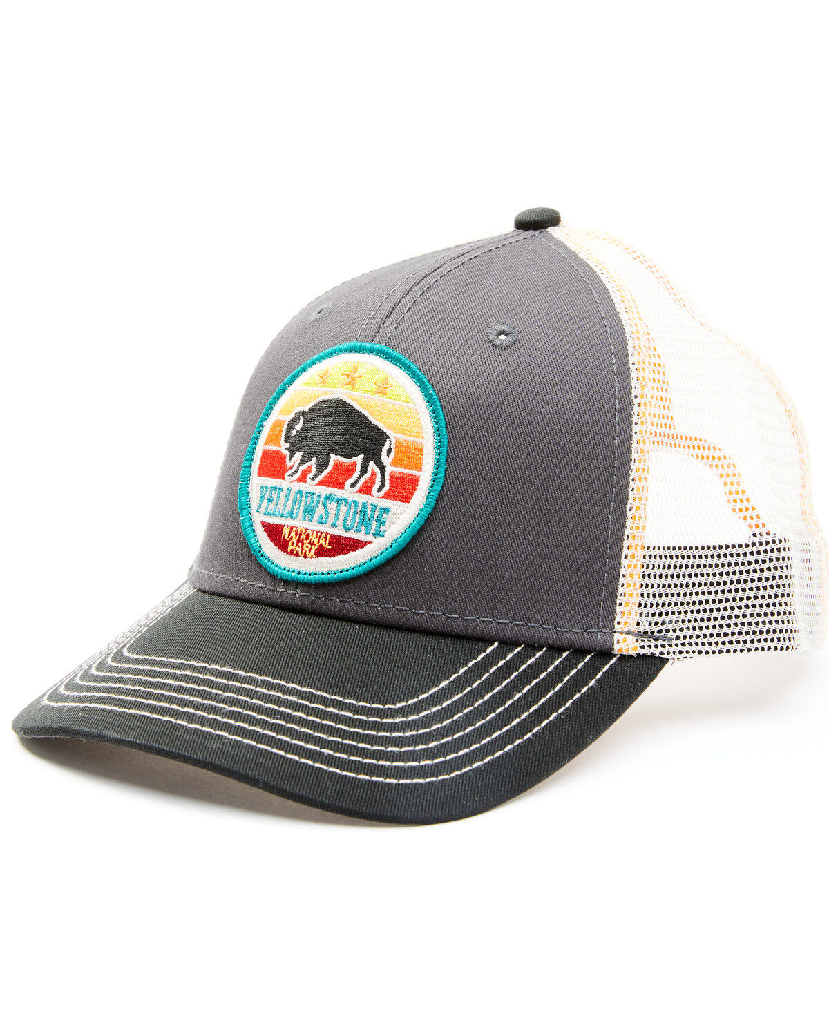 H3 Sportgear Men's Yellowstone National Park Buffalo Circle Patch Ball Cap