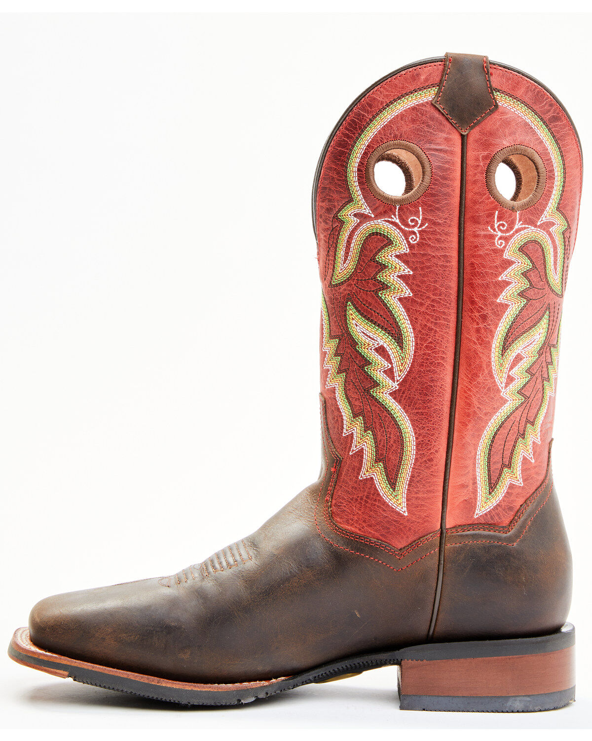Dan Post Men's Leon Red Top Western Performance Boots - Broad Square Toe
