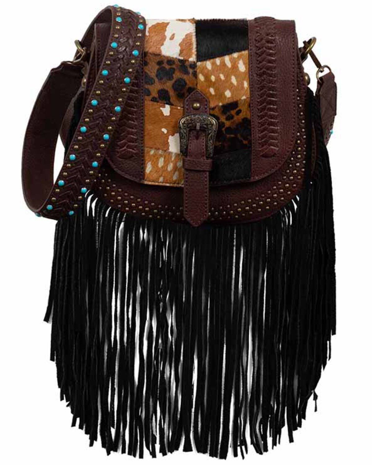 Scully Women's Patchwork Fringe Crossbody Bag