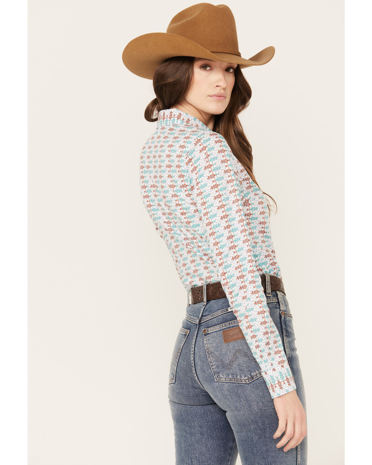 Cinch Women's Southwestern Print Long Sleeve Button Down Western Shirt