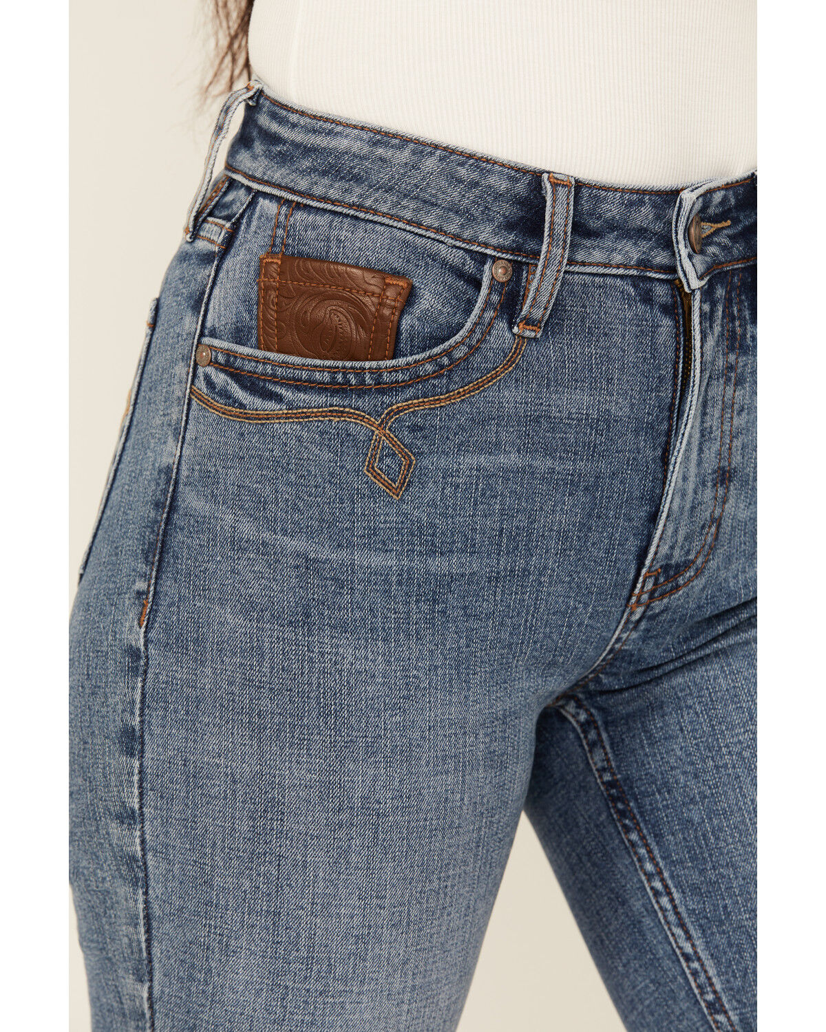 Shyanne Women's Celeste Medium Wash High Rise Bootcut Comfort Stretch Denim Jeans