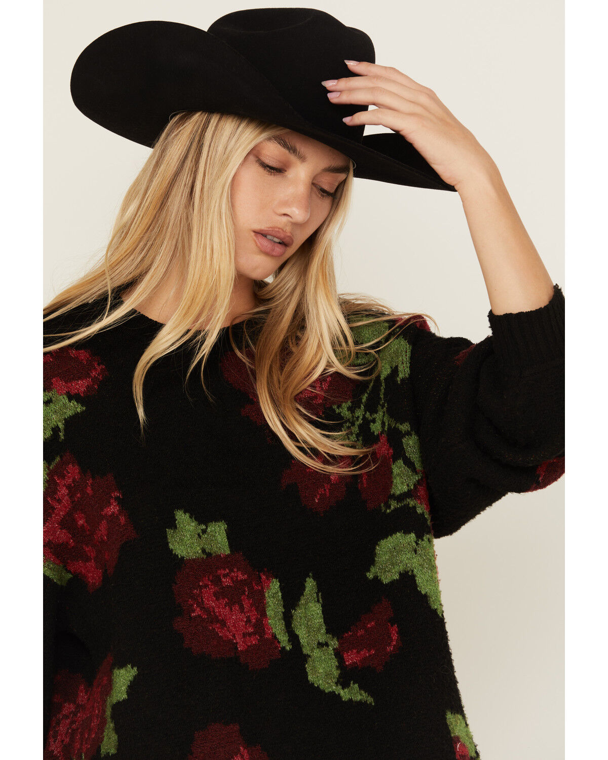 Show Me Your Mumu Women's Rose Print Sweater