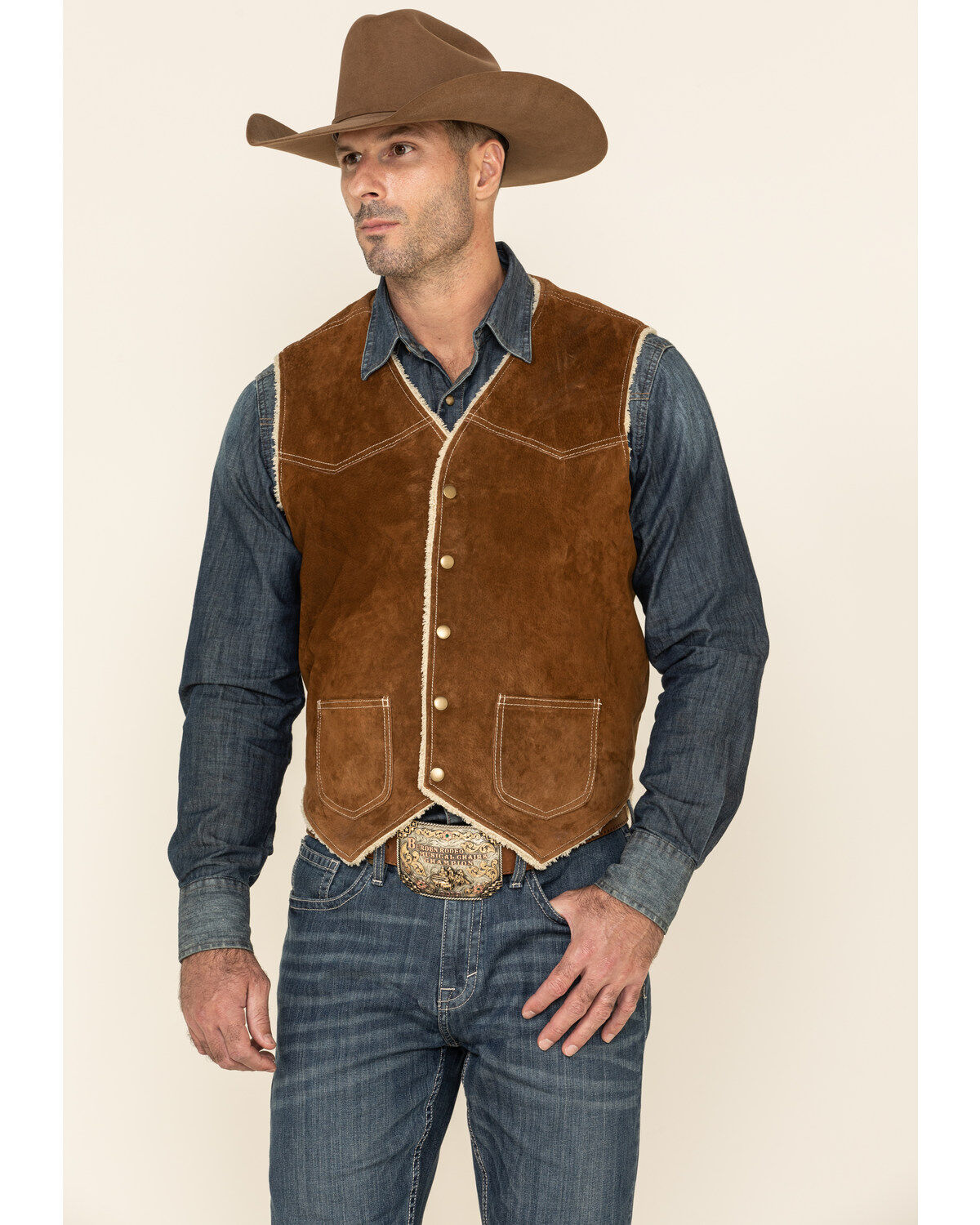 Scully Boar Suede Leather Vest