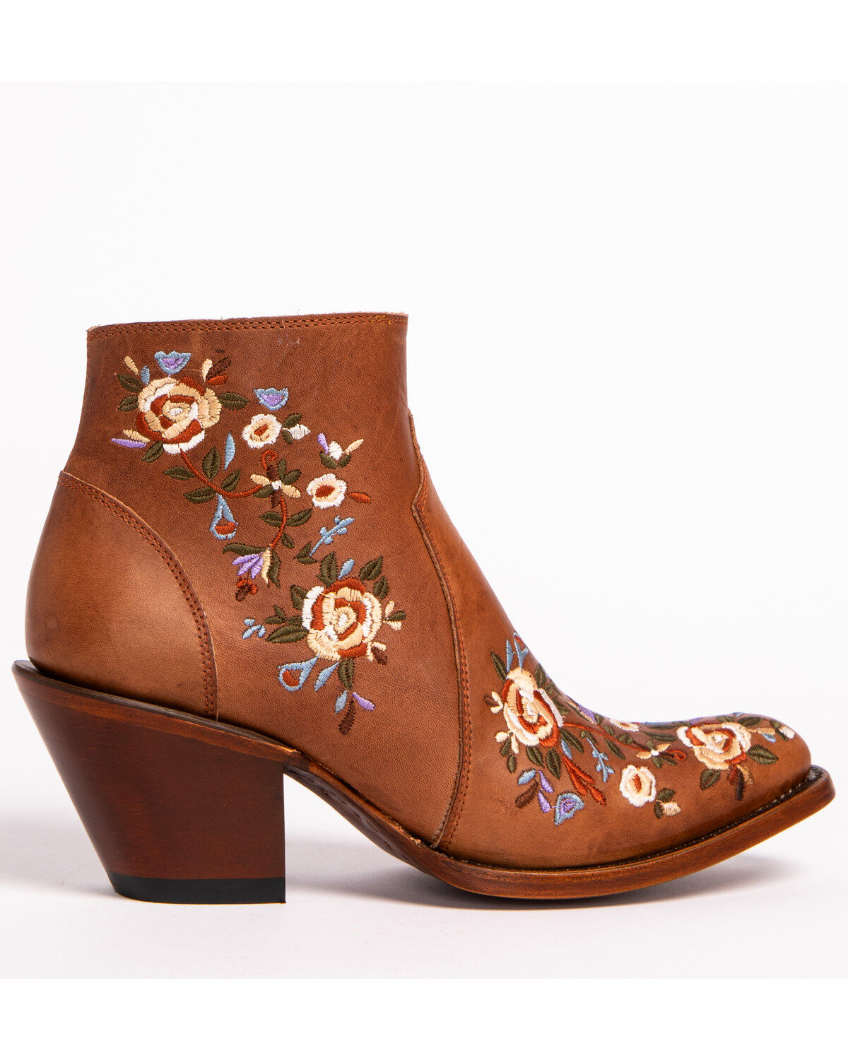 Shyanne Women's Millie Floral Embroidered Booties - Round Toe