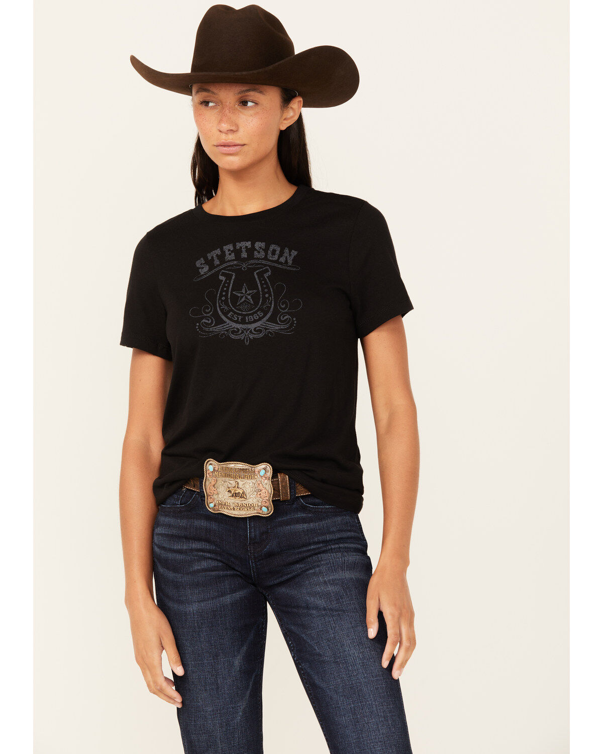 Stetson Women's Horseshoe Short Sleeve Graphic Tee