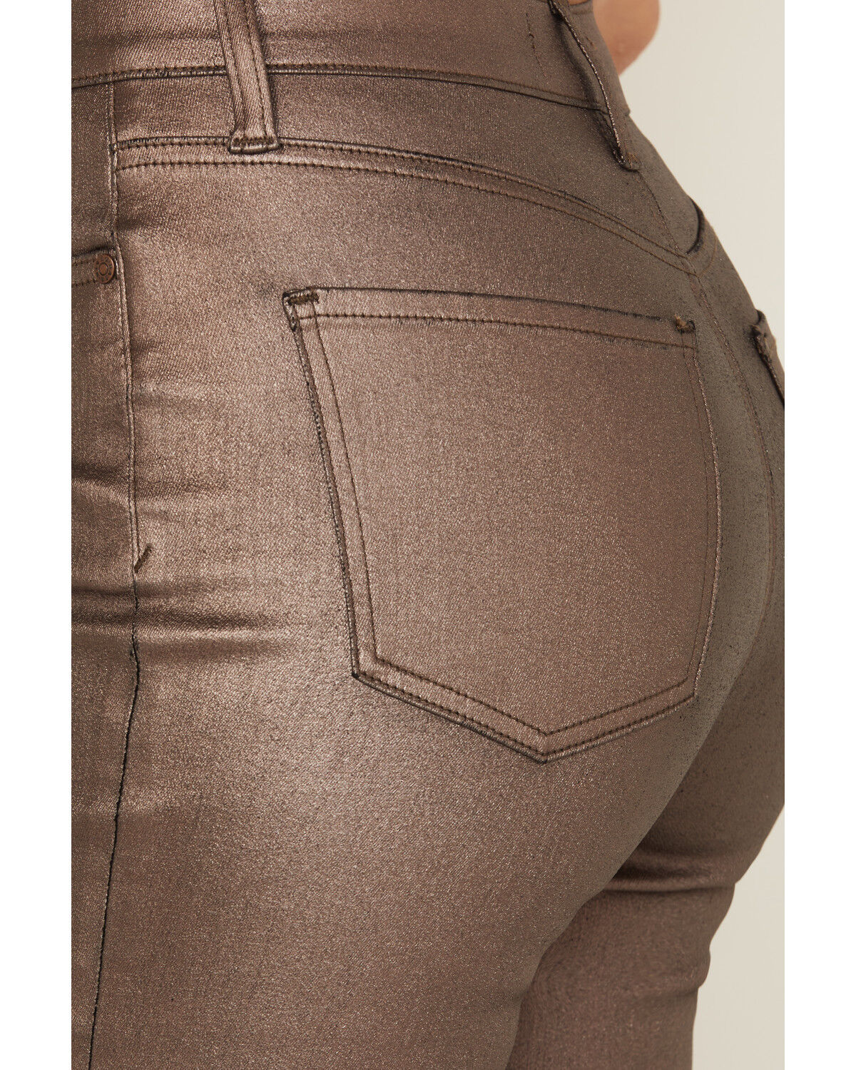 Daze Women's Sundaze High Rise Cropped Coated Stretch Pants