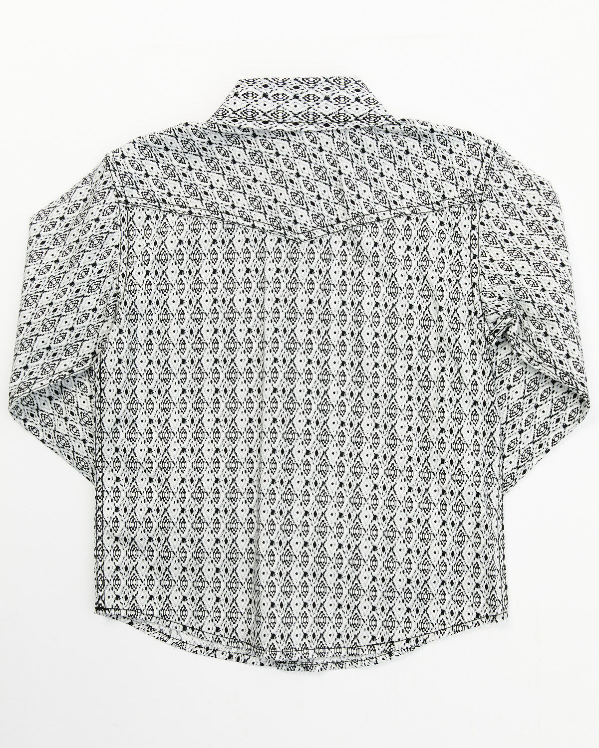 Cody James Toddler Boys' Diamond Print Long Sleeve Snap Shirt