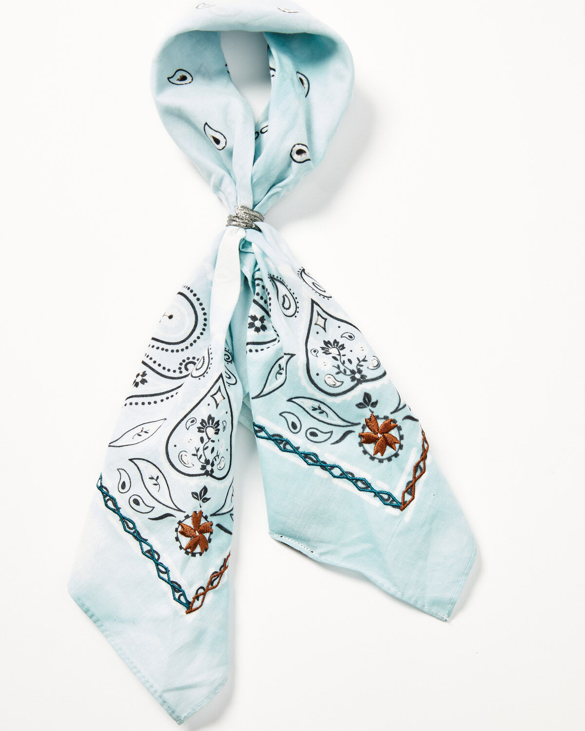 Idyllwind Women's Margo Lane Bandana Bolo Pastel Blue Necklace