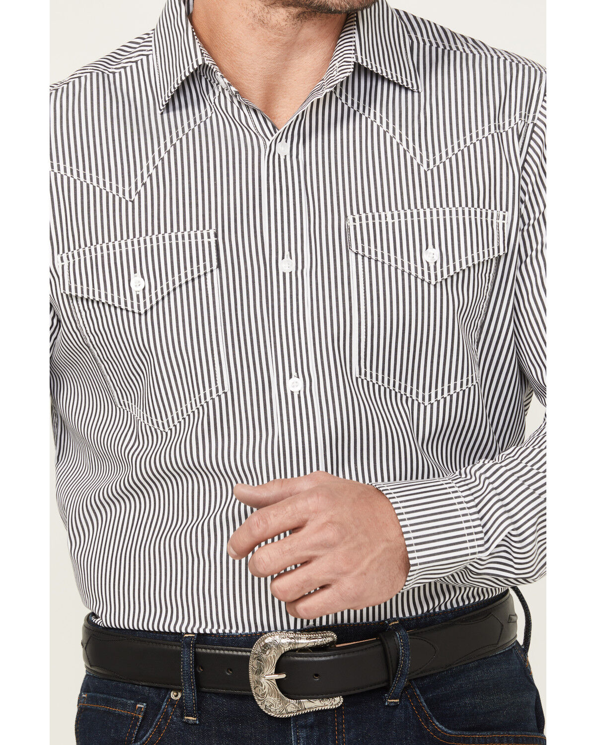 Cody James Black 1978® Men's Condor Striped Print Long Sleeve Button-Down Western Shirt