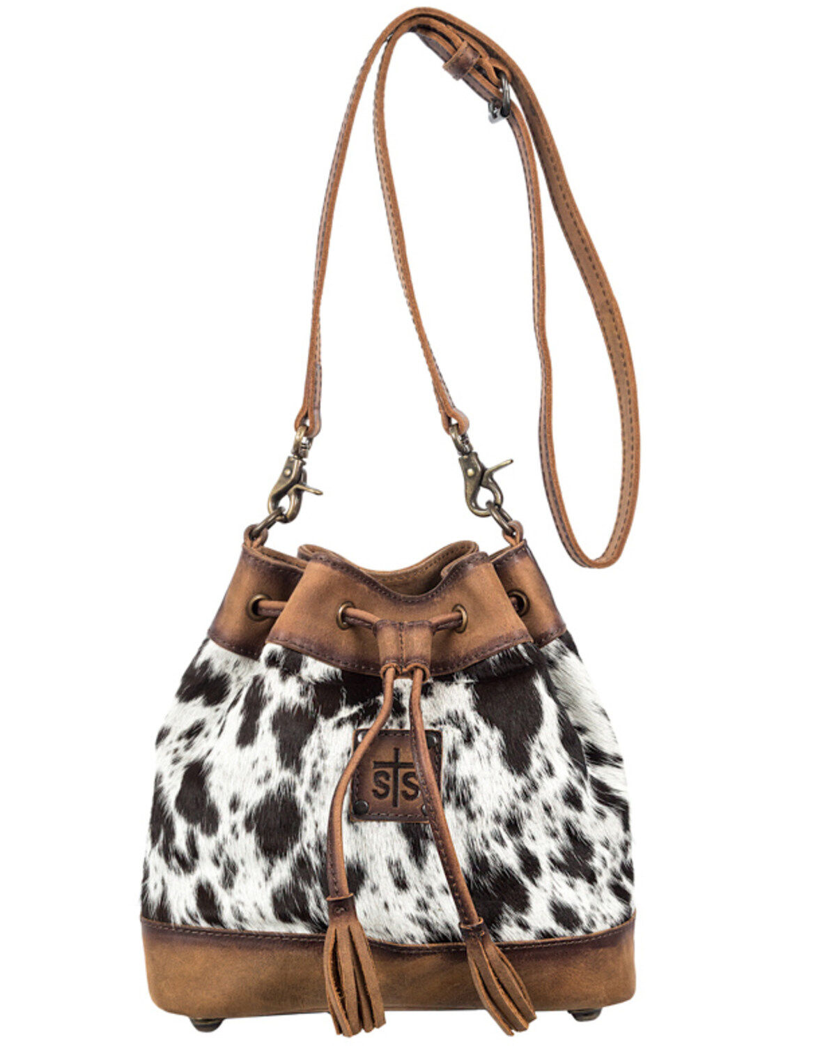STS Ranchwear Women's Hair On Cowhide Bucket Bag