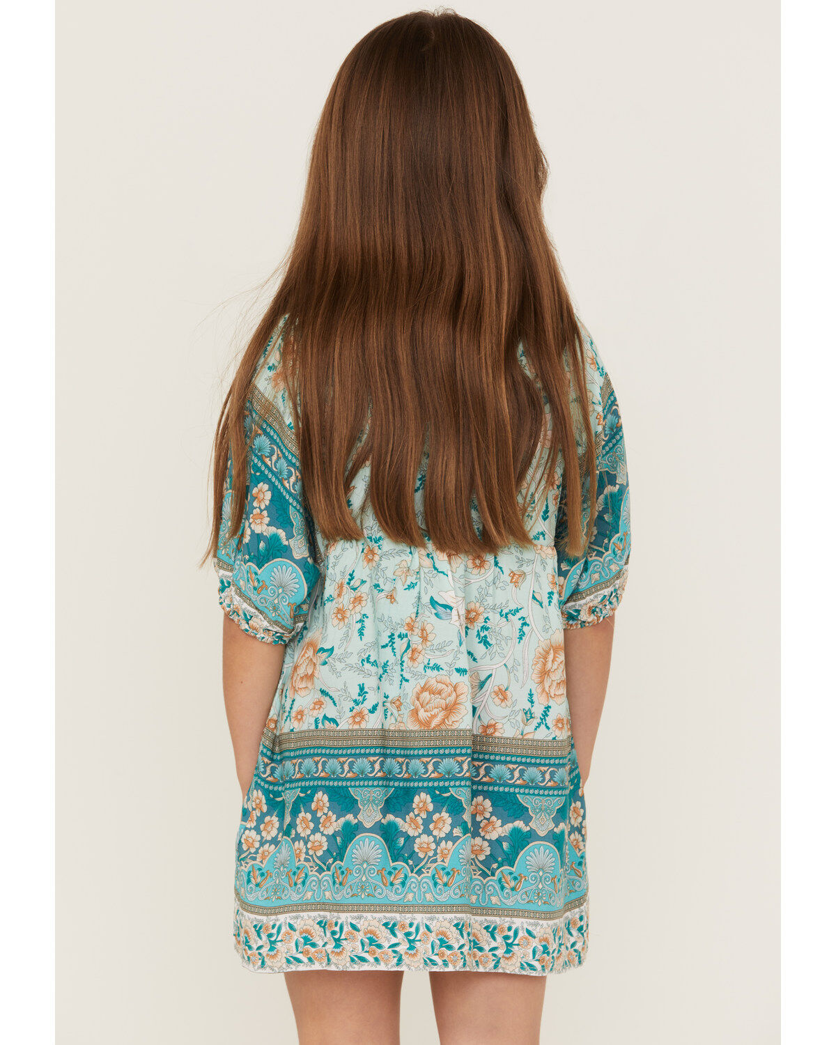 Hayden Girls' Border Print Tunic Mini Dress