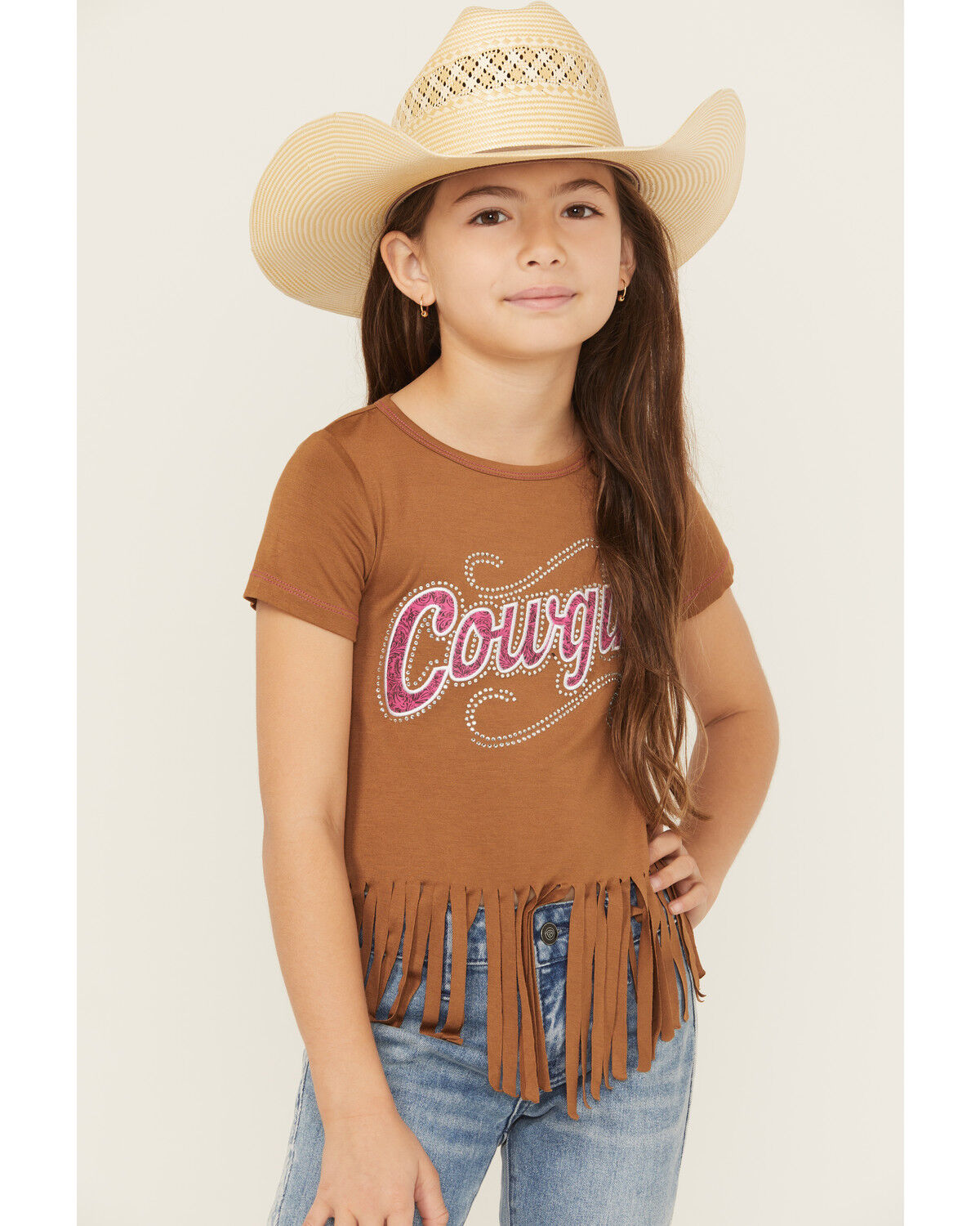 Cowgirl Hardware Girls' Cowgirl Fringe Tee