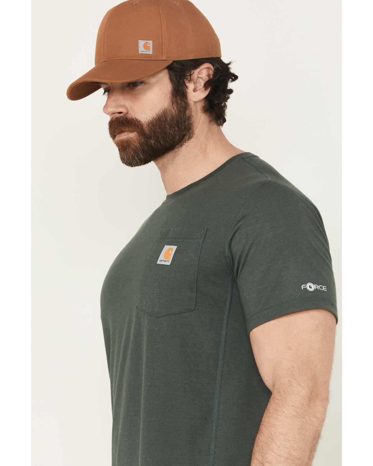 Carhartt Men's Force Relaxed Midweight Logo Pocket Short Sleeve Work T-Shirt
