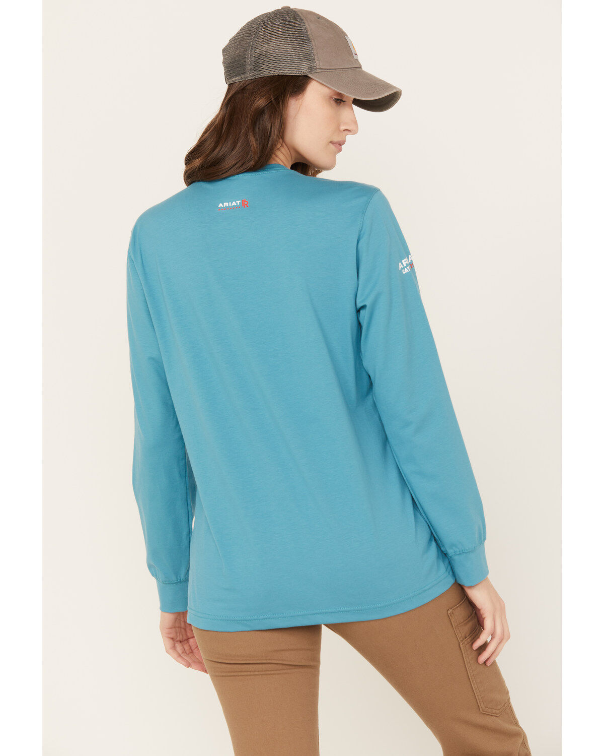 Ariat Women's FR Stretch Logo Long Sleeve Work Shirt