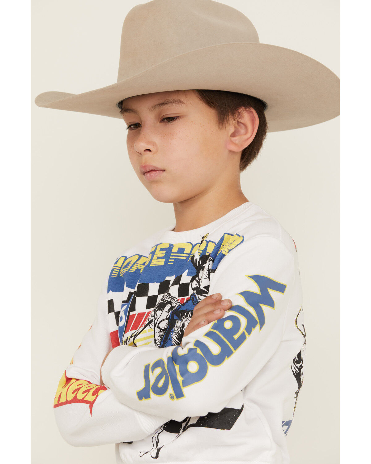 Wrangler® x Hot Wheels® Boys' Rodeo Crew Neck Sweatshirt